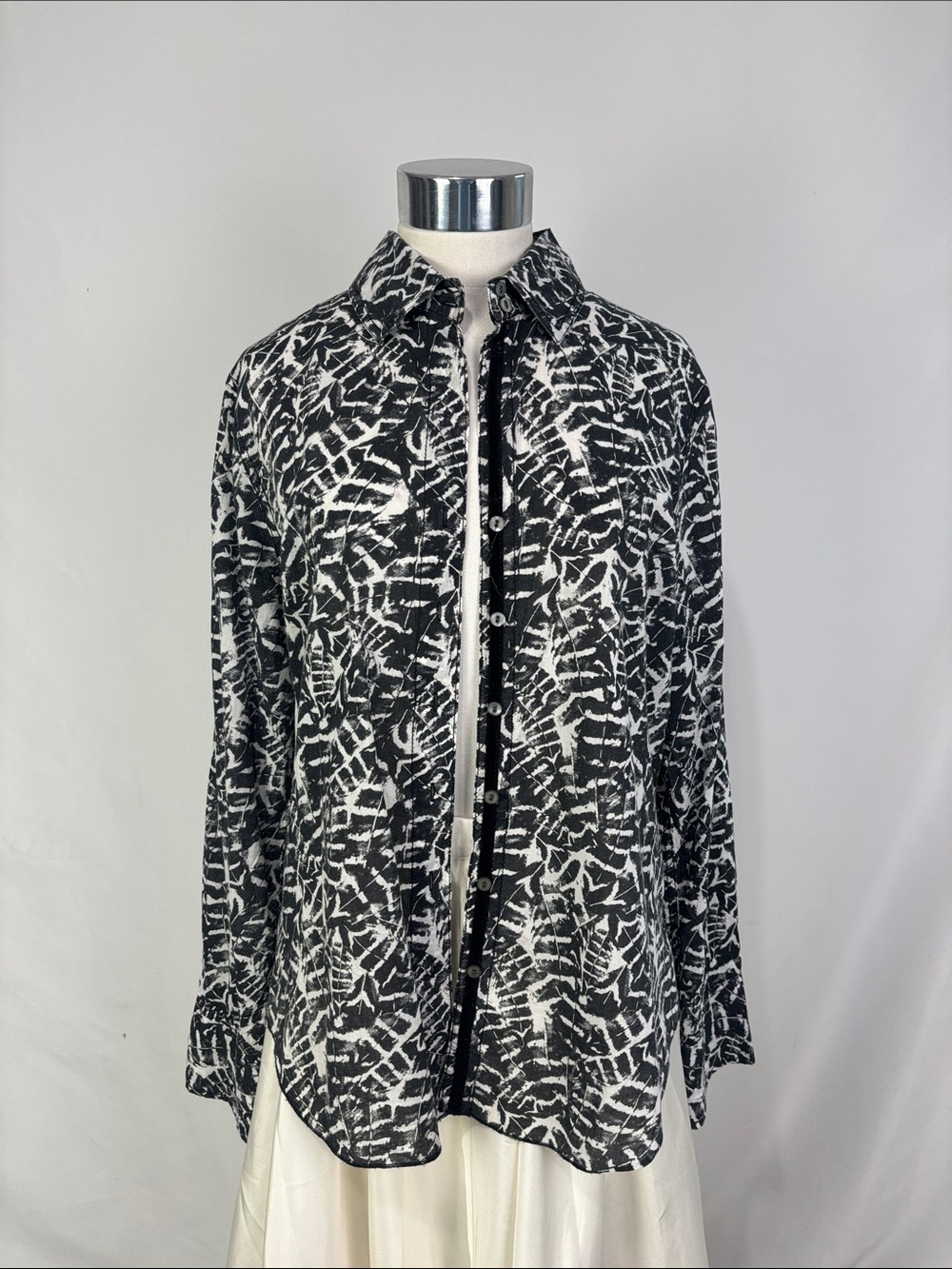 CINO MULTI PRINT BUTTON BLOUSE